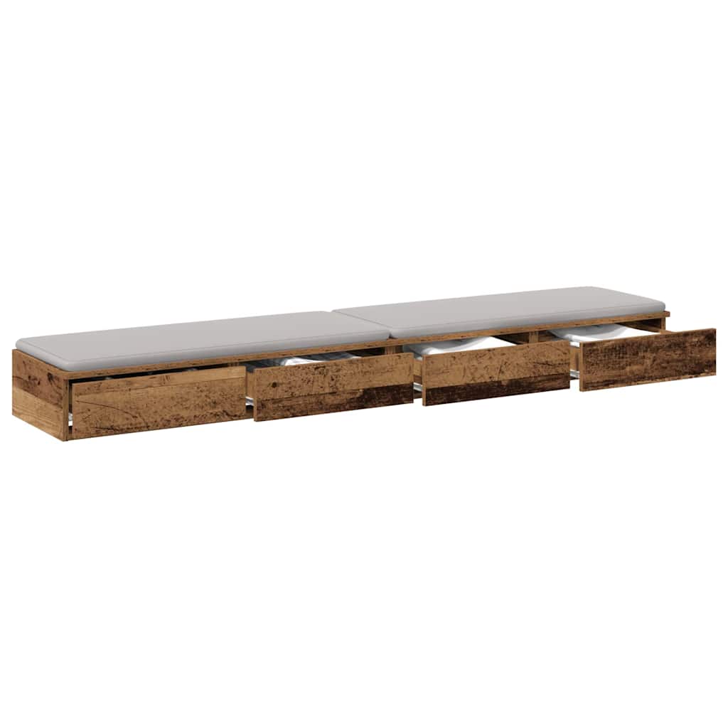 Sengeskuffer Gammelt træ 180 x 36,5 x 16,5 cm Konstrueret træ