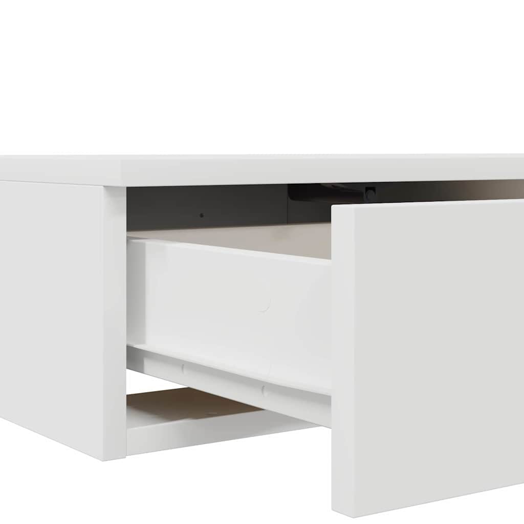 Sengeskuffer Hvid 135 x 36,5 x 16,5 cm Konstrueret træ