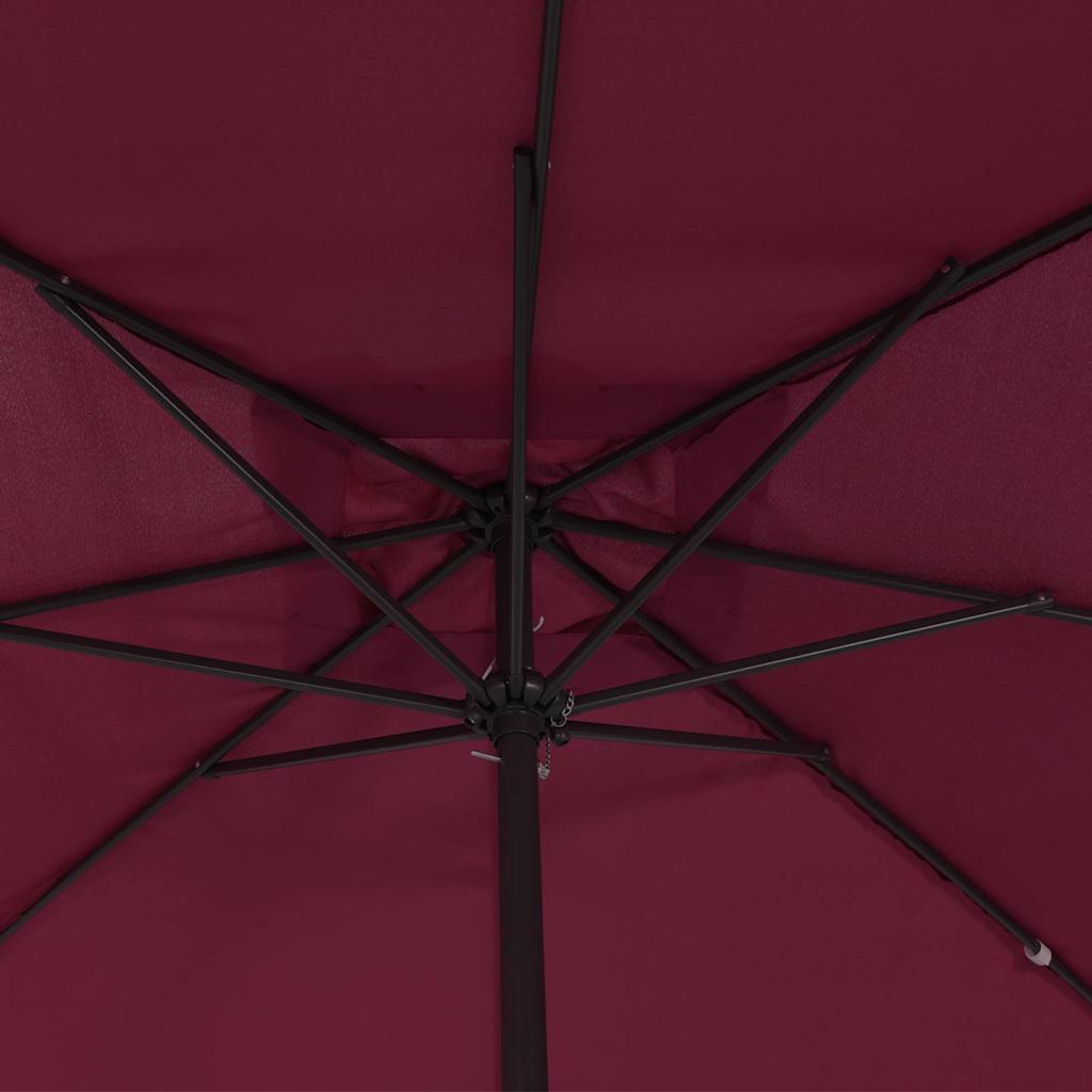 Havesol Bordeaux Rød 295 x 295 x 245 cm Polyester og Stål
