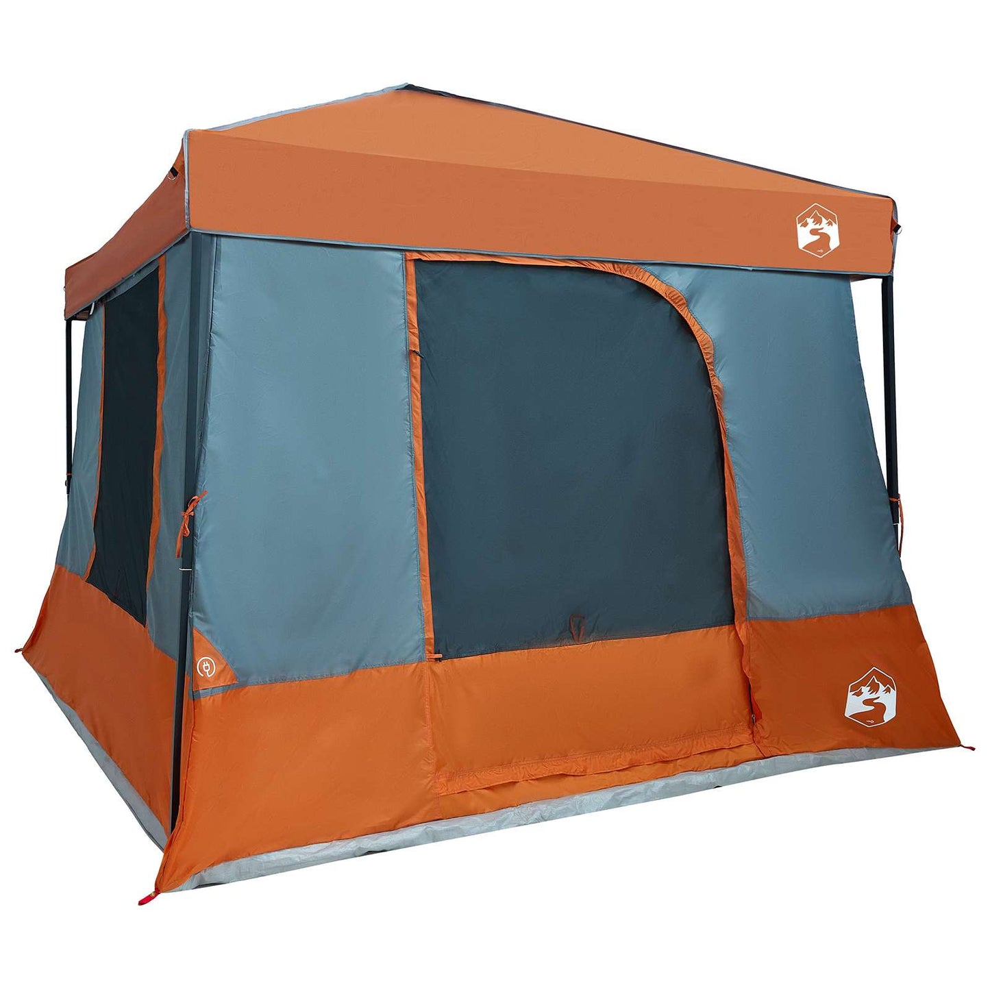 Camping Telt Sæt 2 stk. 6-personers Grå og orange