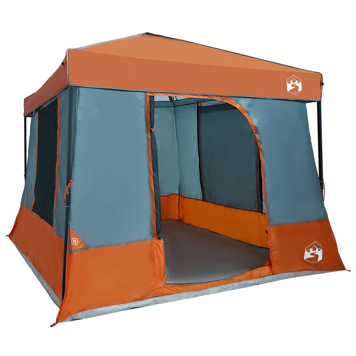 Camping Telt Sæt 2 stk. 6-personers Grå og orange