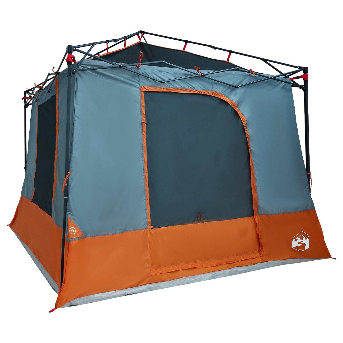 Camping Telt Sæt 2 stk. 6-personers Grå og orange
