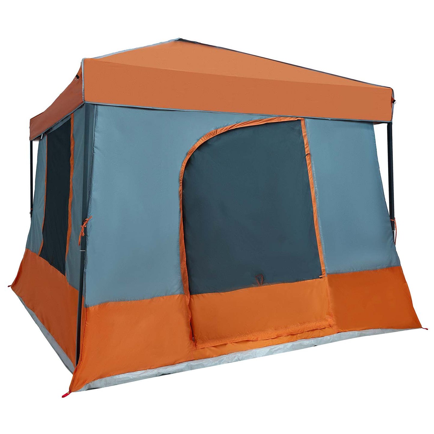 Camping Telt Sæt 2 stk. 6-personers Grå og orange
