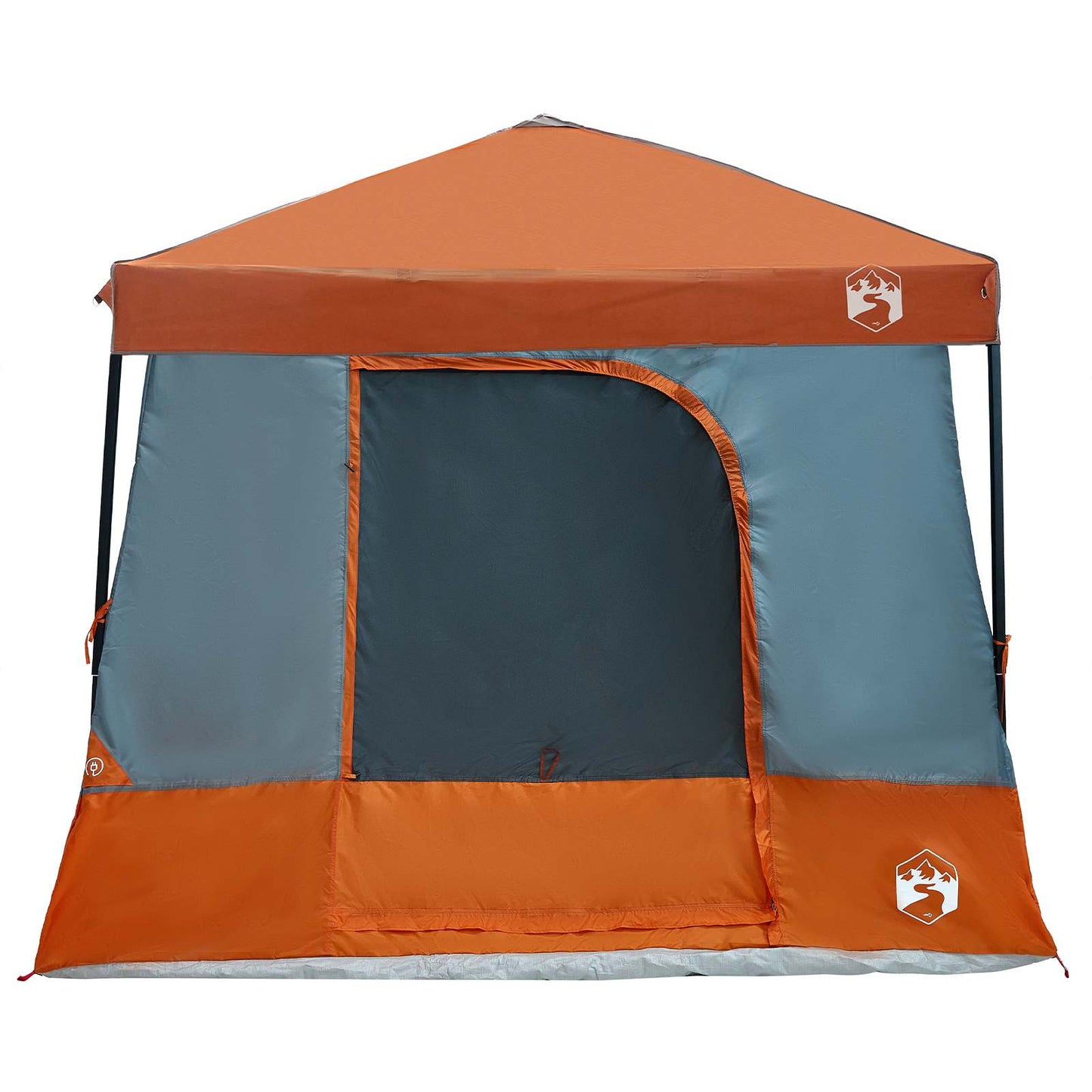 Camping Telt Sæt 2 stk. 6-personers Grå og orange