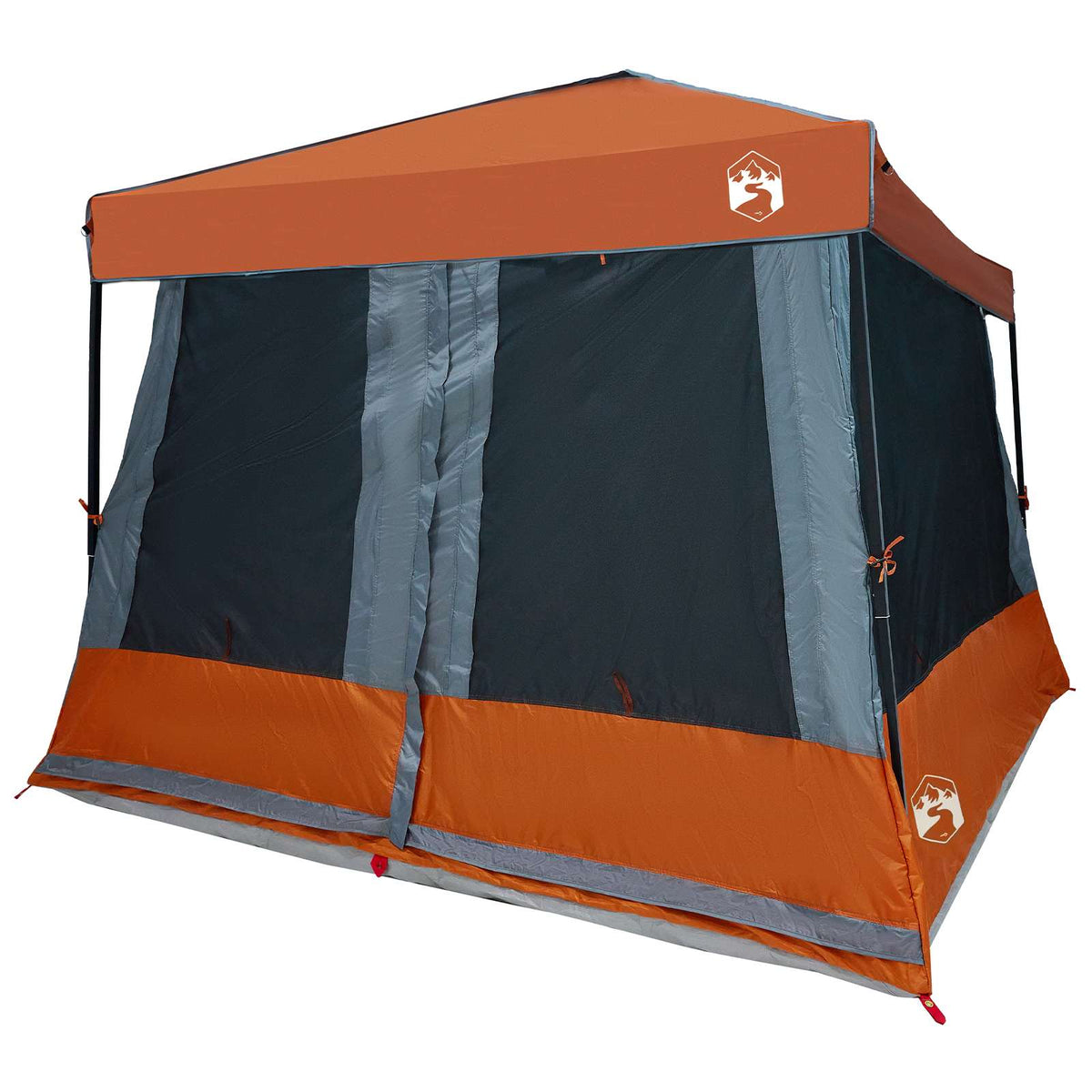 Camping Telt Sæt 2 stk. 5-personers Grå og orange
