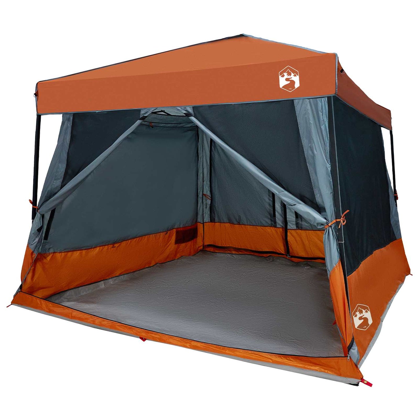 Camping Telt Sæt 2 stk. 5-personers Grå og orange