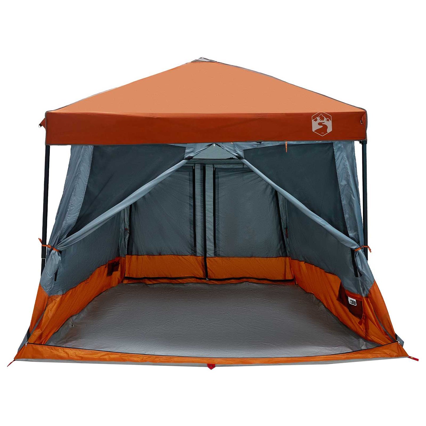 Camping Telt Sæt 2 stk. 5-personers Grå og orange