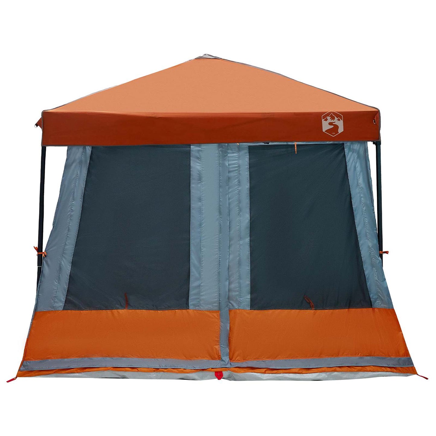 Camping Telt Sæt 2 stk. 5-personers Grå og orange