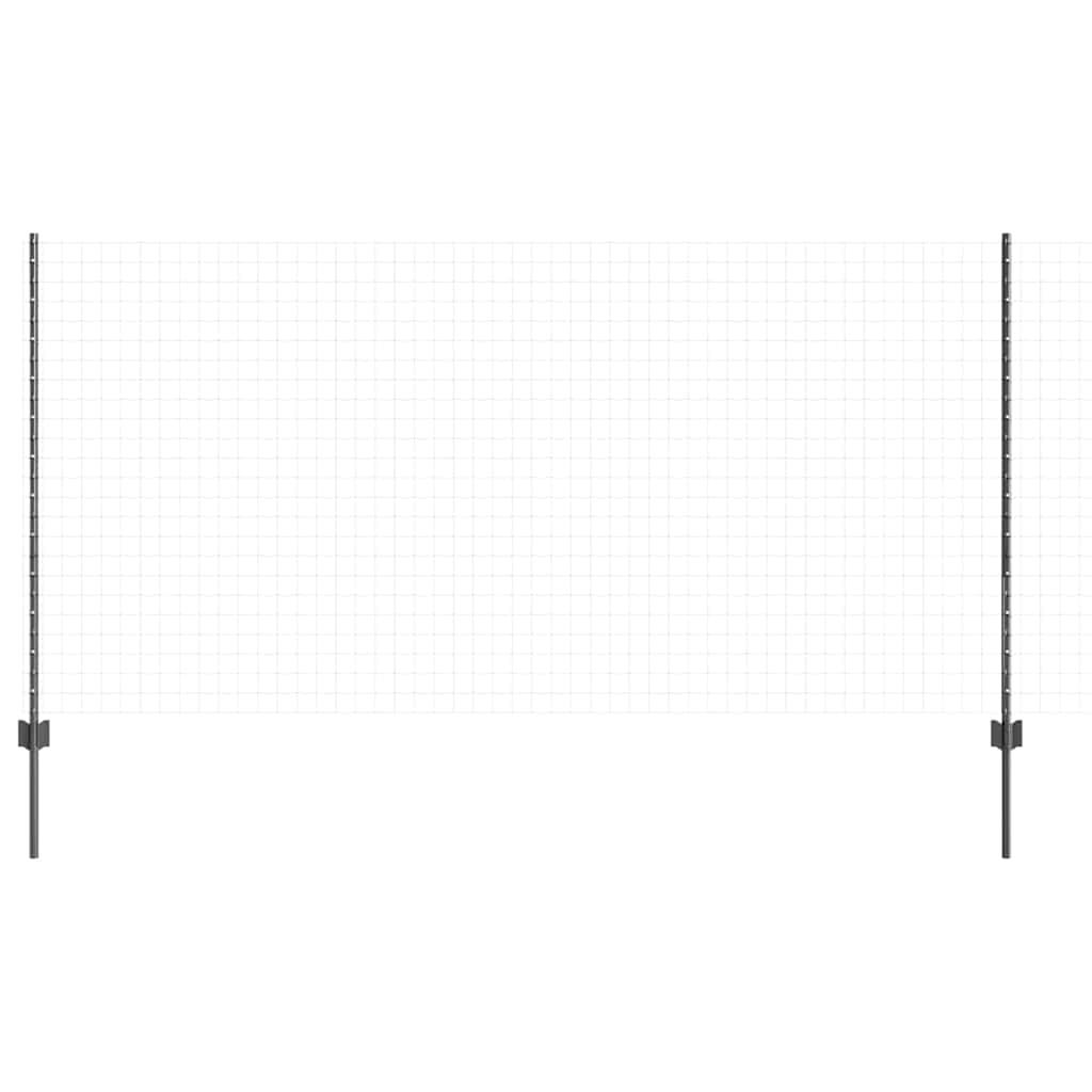 Einbetonierter Zaunpfosten 22 stk. Grå 160 cm
