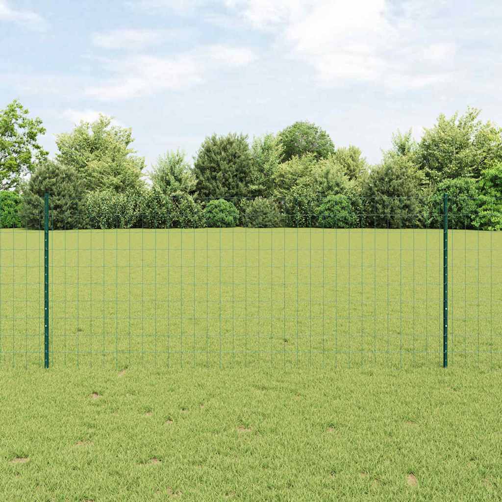 Eurohegn med stolpe 10 x 1 m PVC-belagt stål Grøn Mesh