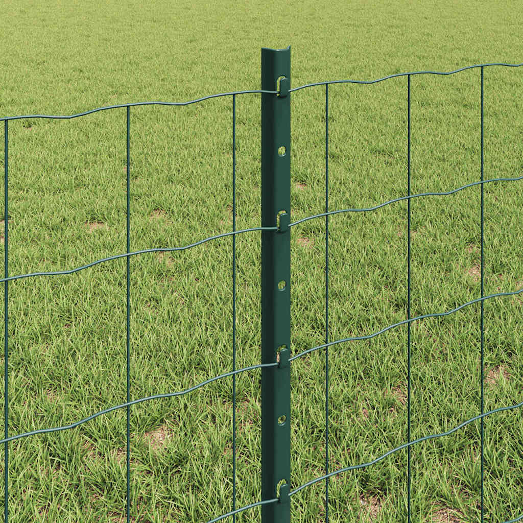 Eurohegn med stolpe 25 x 0,6 m PVC-belagt stål Grøn Mesh