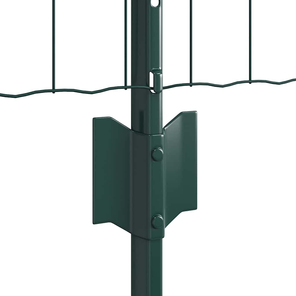 Eurohegn med stolpe 25 x 0,8 m PVC-belagt stål Grøn Mesh