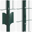 Eurohegn med stolpe 25 x 1,2 m PVC-belagt stål Grøn Mesh