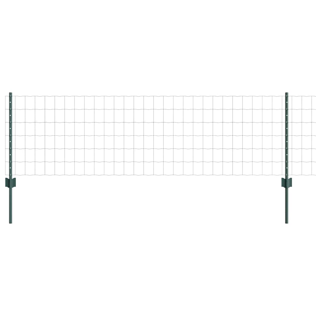 Eurohegn med stolpe 50 x 0,6 m PVC-belagt stål Grøn Mesh