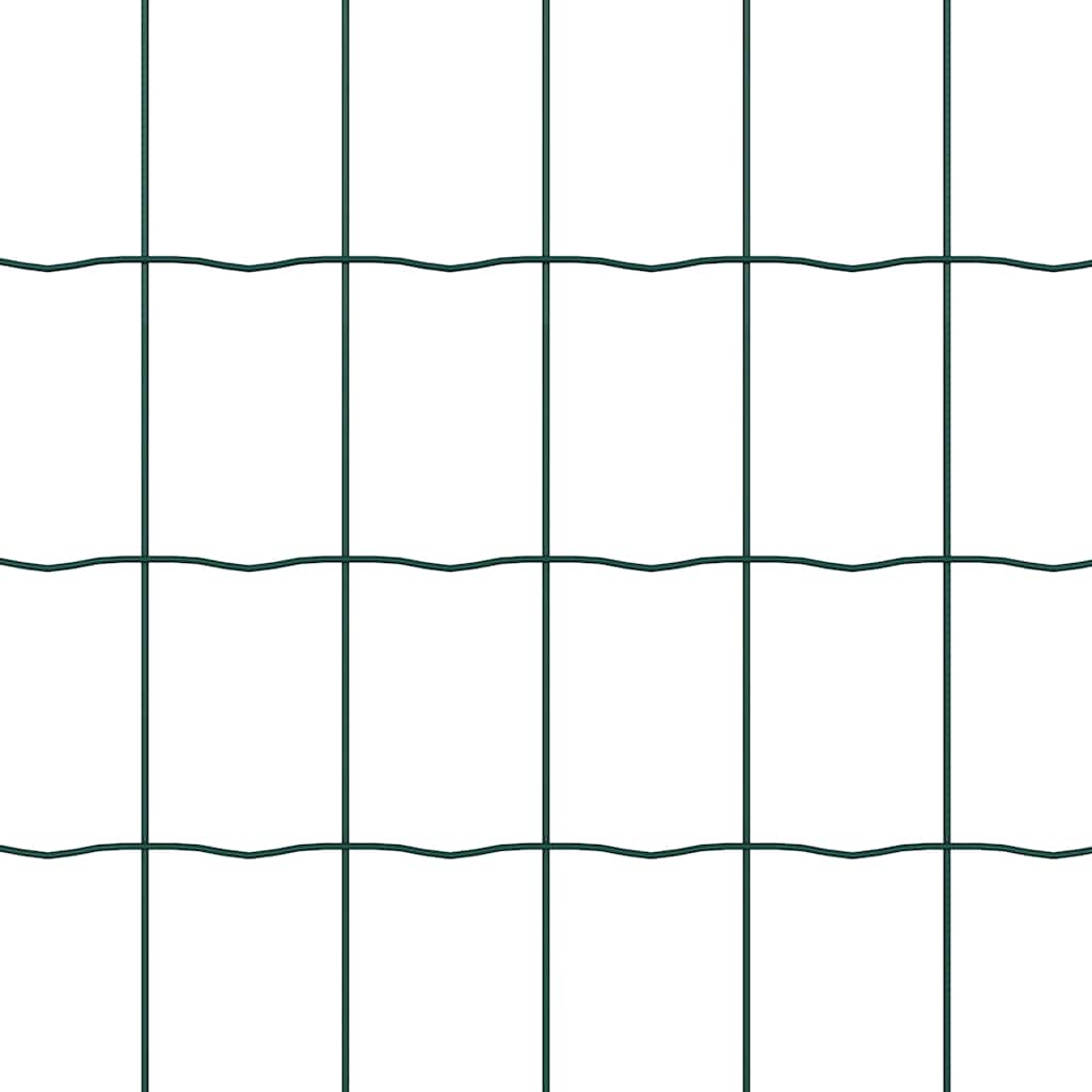 Eurohegn med stolpe 10 x 1 m PVC-belagt stål Grøn Mesh