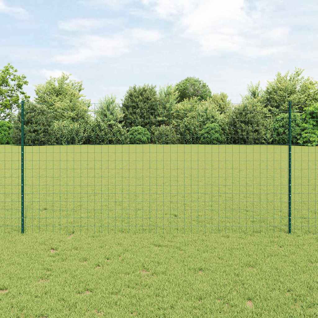 Eurohegn med stolpe 10 x 1,2 m PVC-belagt stål Grøn Mesh