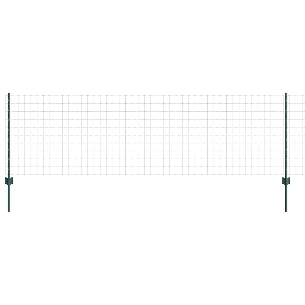 Eurohegn med stolpe 25 x 0,8 m PVC-belagt stål Grøn Mesh