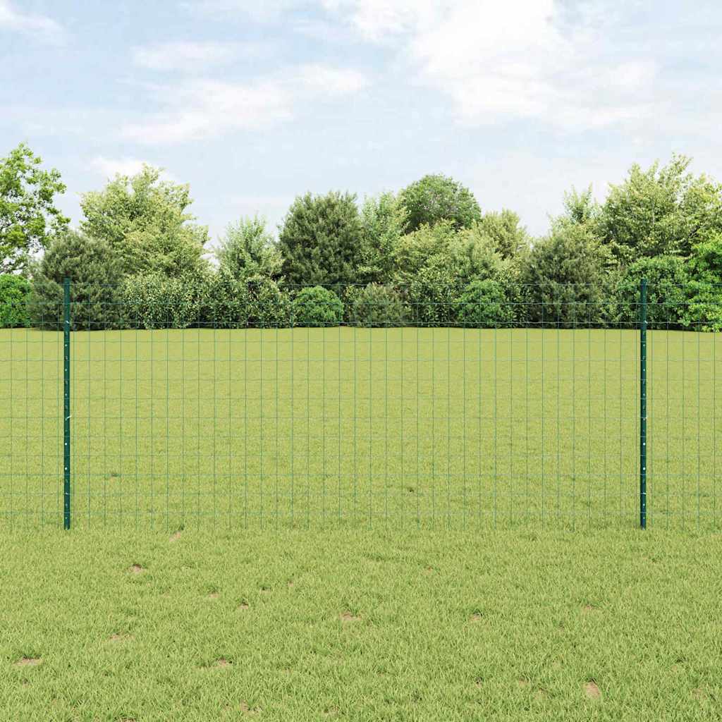 Eurohegn med stolpe 25 x 1 m PVC-belagt stål Grøn Mesh