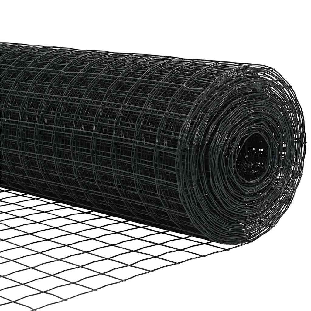 Eurohegn med stolpe 10 x 1,4 m PVC-belagt stål Grå Mesh