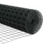Eurohegn med stolpe 25 x 0,8 m PVC-belagt stål Grå Mesh