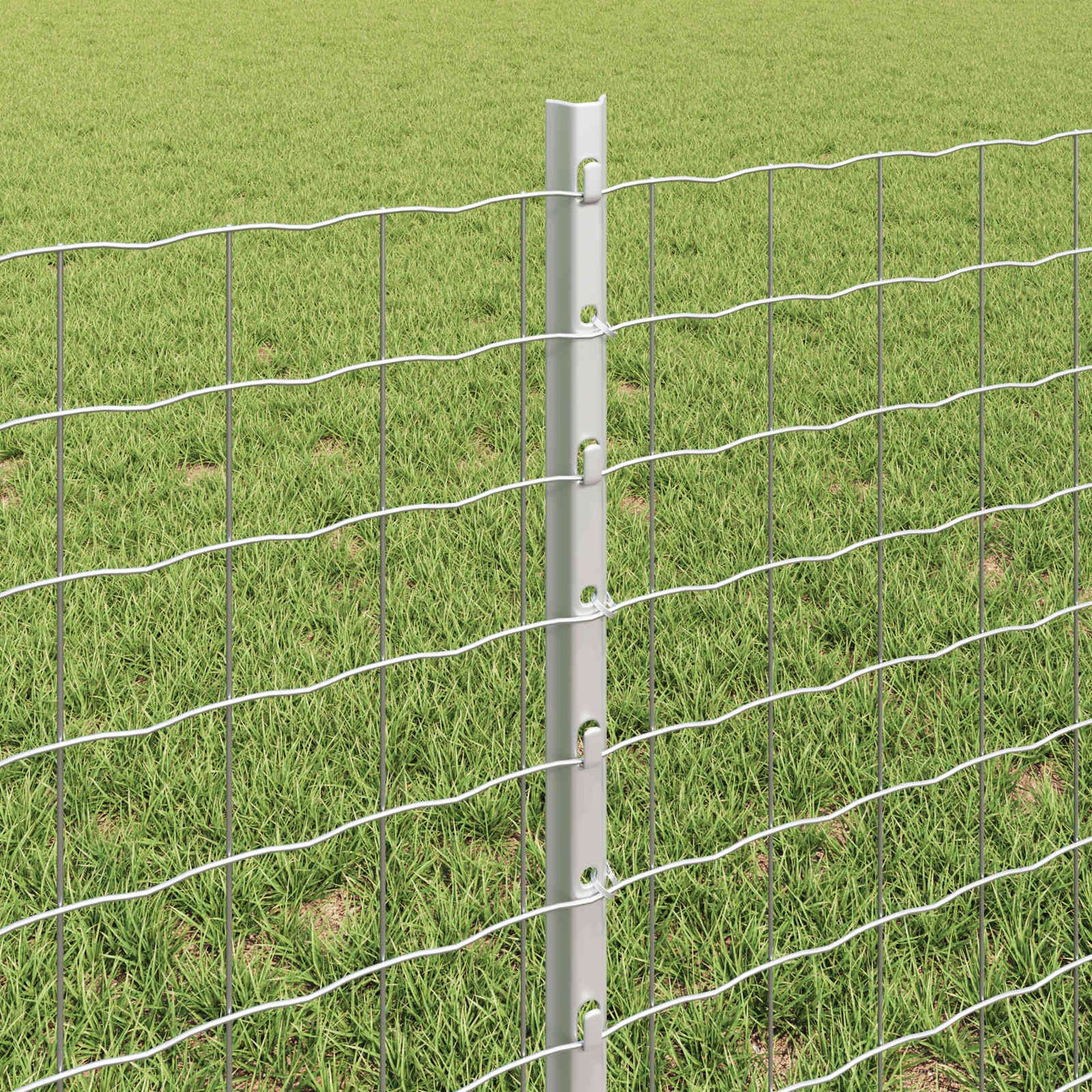 Eurohegn med stolpe 10 x 0,6 m Galvaniseret stål Sølv Mesh