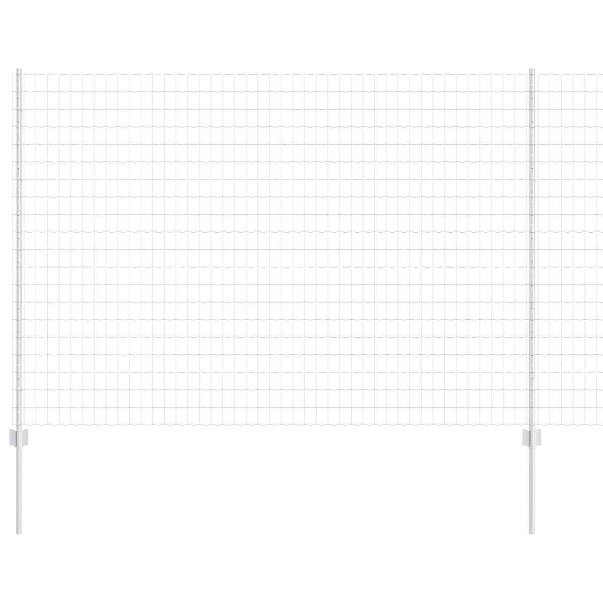 Eurohegn med stolpe 10 x 1,6 m Galvaniseret stål Sølv Mesh