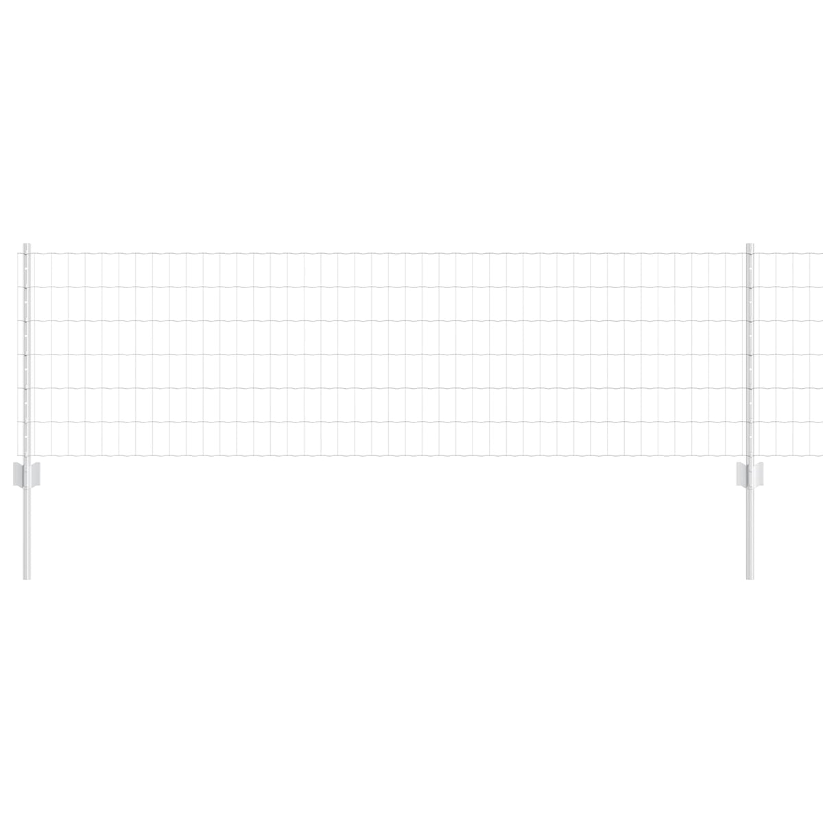Eurohegn med stolpe 10 x 0,6 m Galvaniseret stål Sølv Mesh
