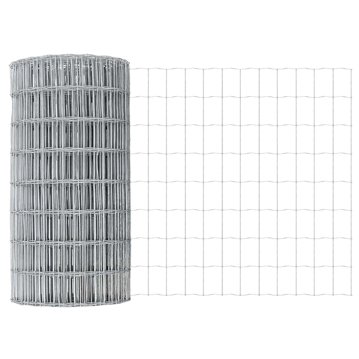 Eurohegn med stolpe 10 x 0,8 m Galvaniseret stål Sølv Mesh