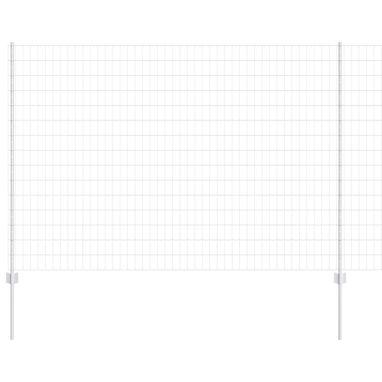 Eurohegn med stolpe 10 x 1,5 m Galvaniseret stål Sølv Mesh