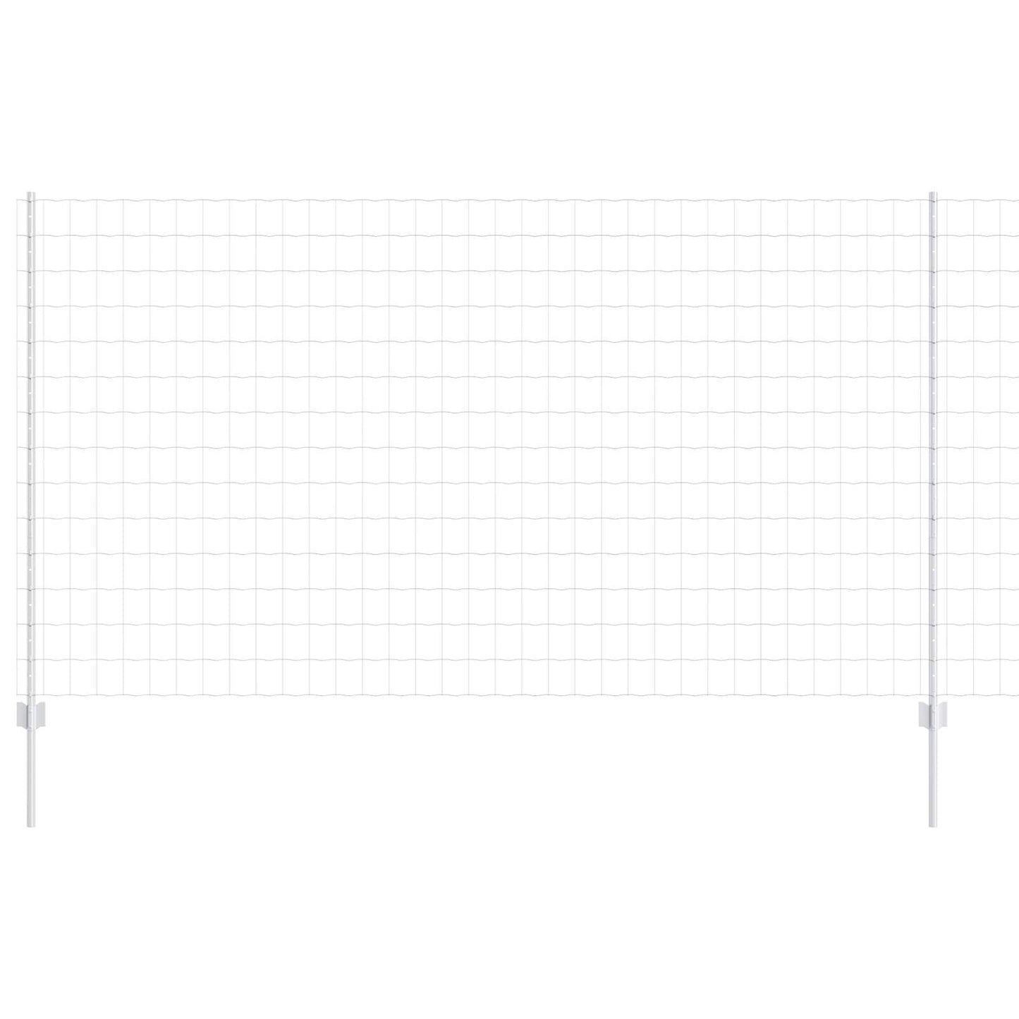 Eurohegn med stolpe 10 x 1,4 m Galvaniseret stål Sølv Mesh