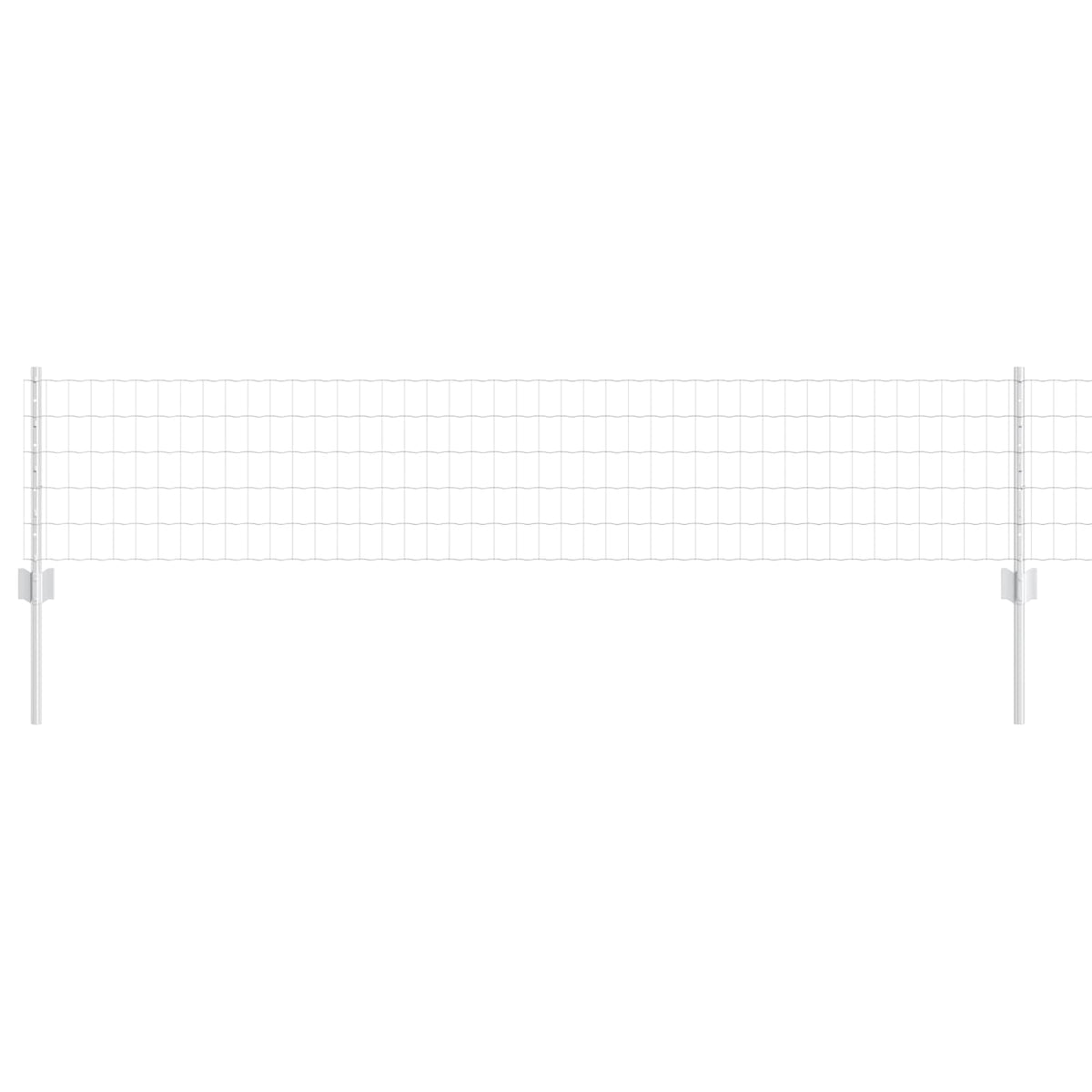 Eurohegn med stolpe 25 x 0,4 m Galvaniseret stål Sølv Mesh