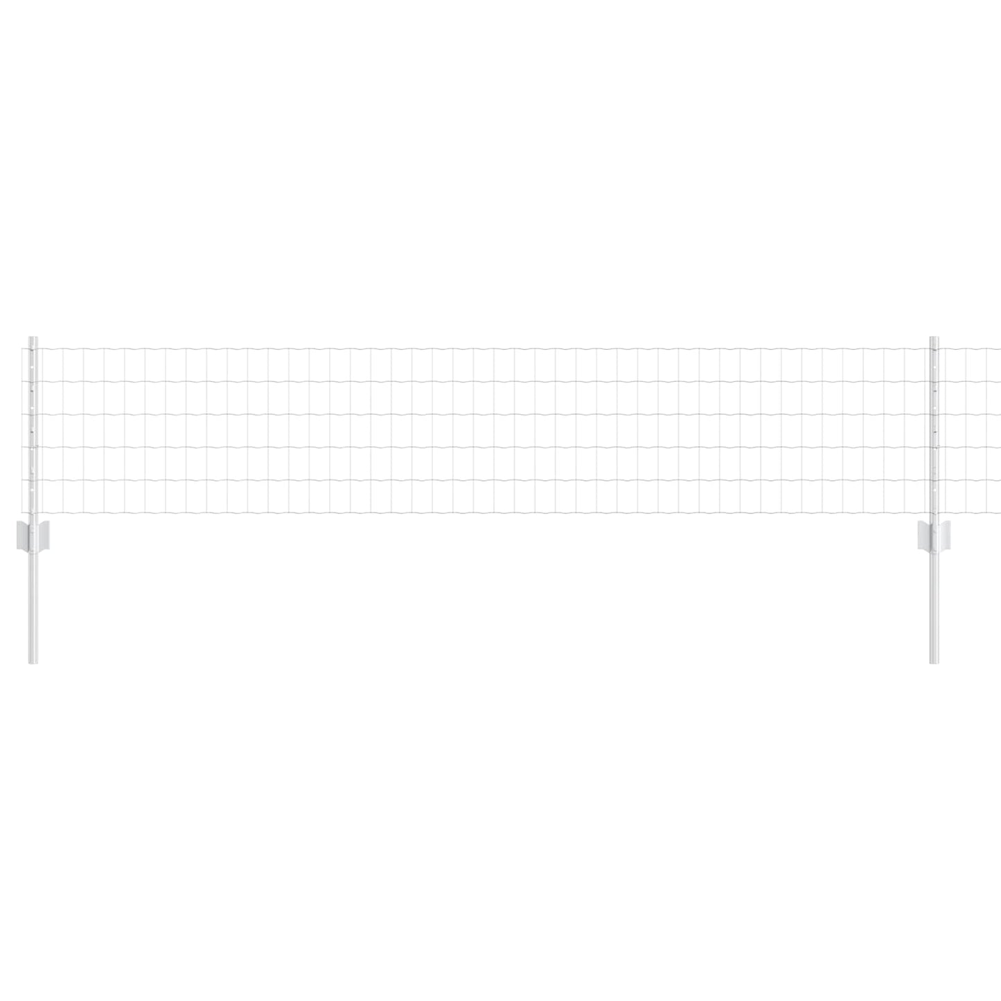 Eurohegn med stolpe 25 x 0,4 m Galvaniseret stål Sølv Mesh