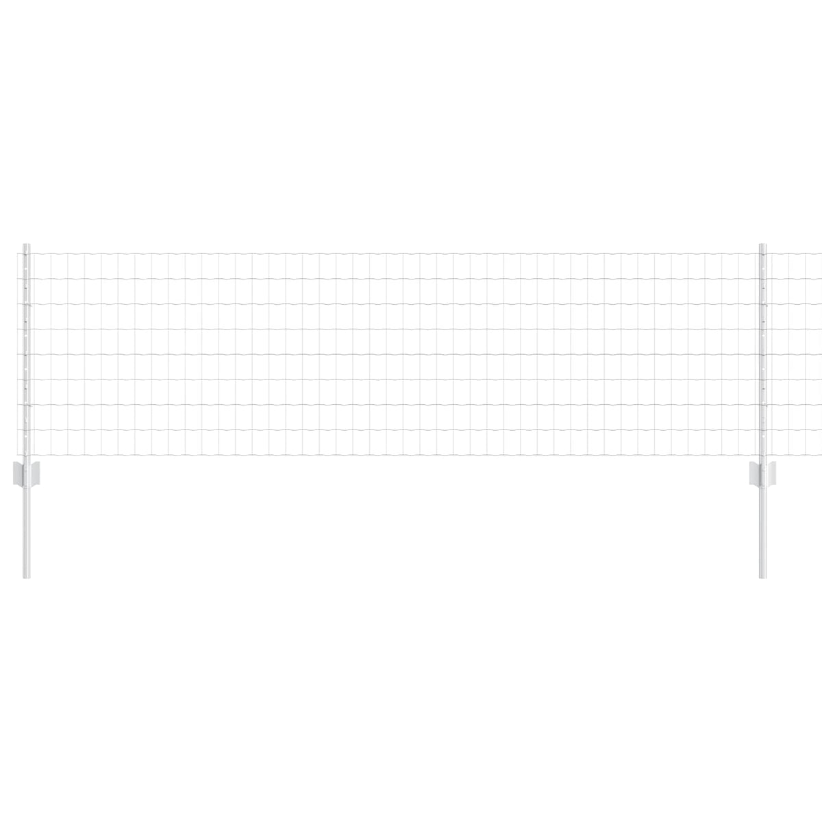 Eurohegn med stolpe 25 x 0,6 m Galvaniseret stål Sølv Mesh