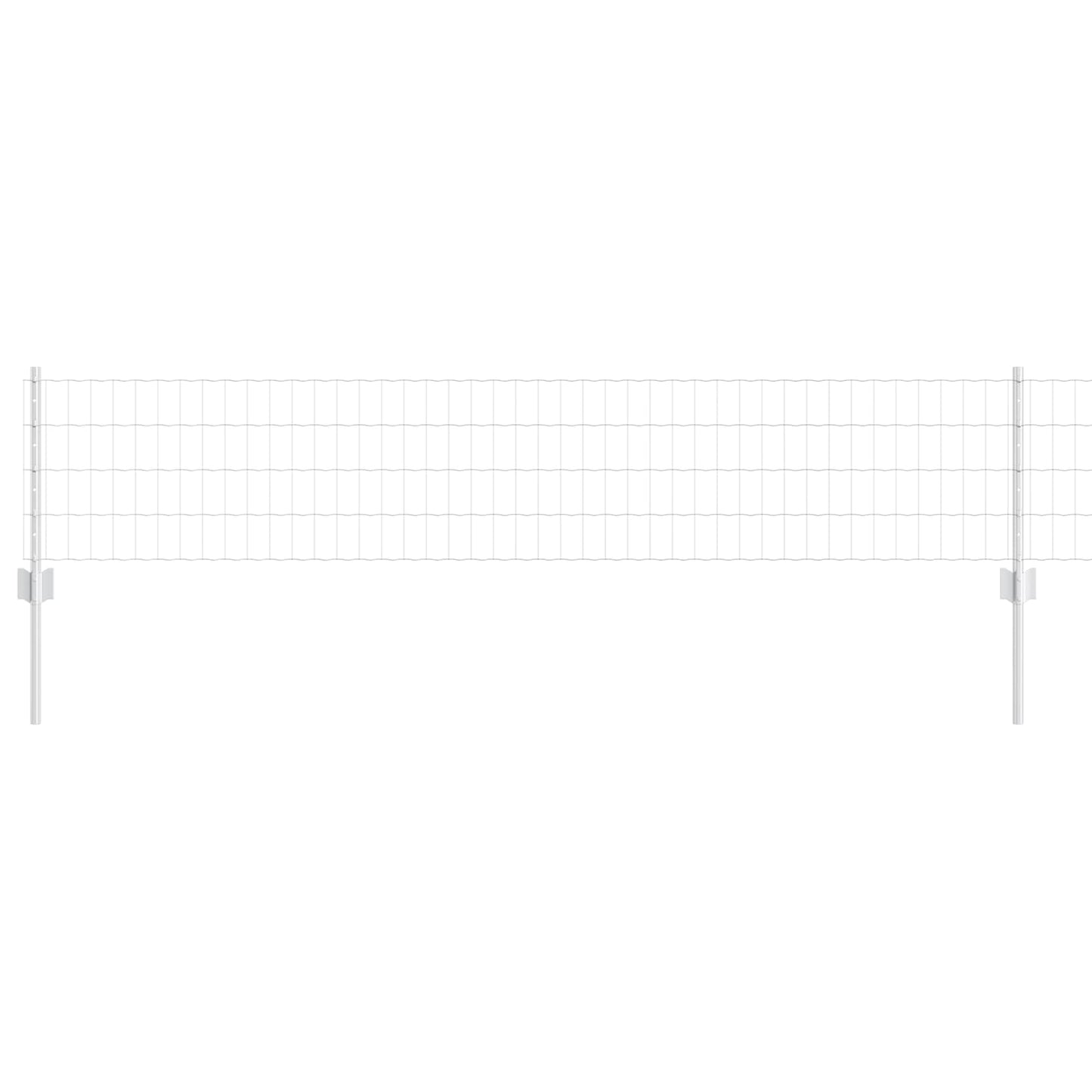 Eurohegn med stolpe 25 x 0,4 m Galvaniseret stål Sølv Mesh