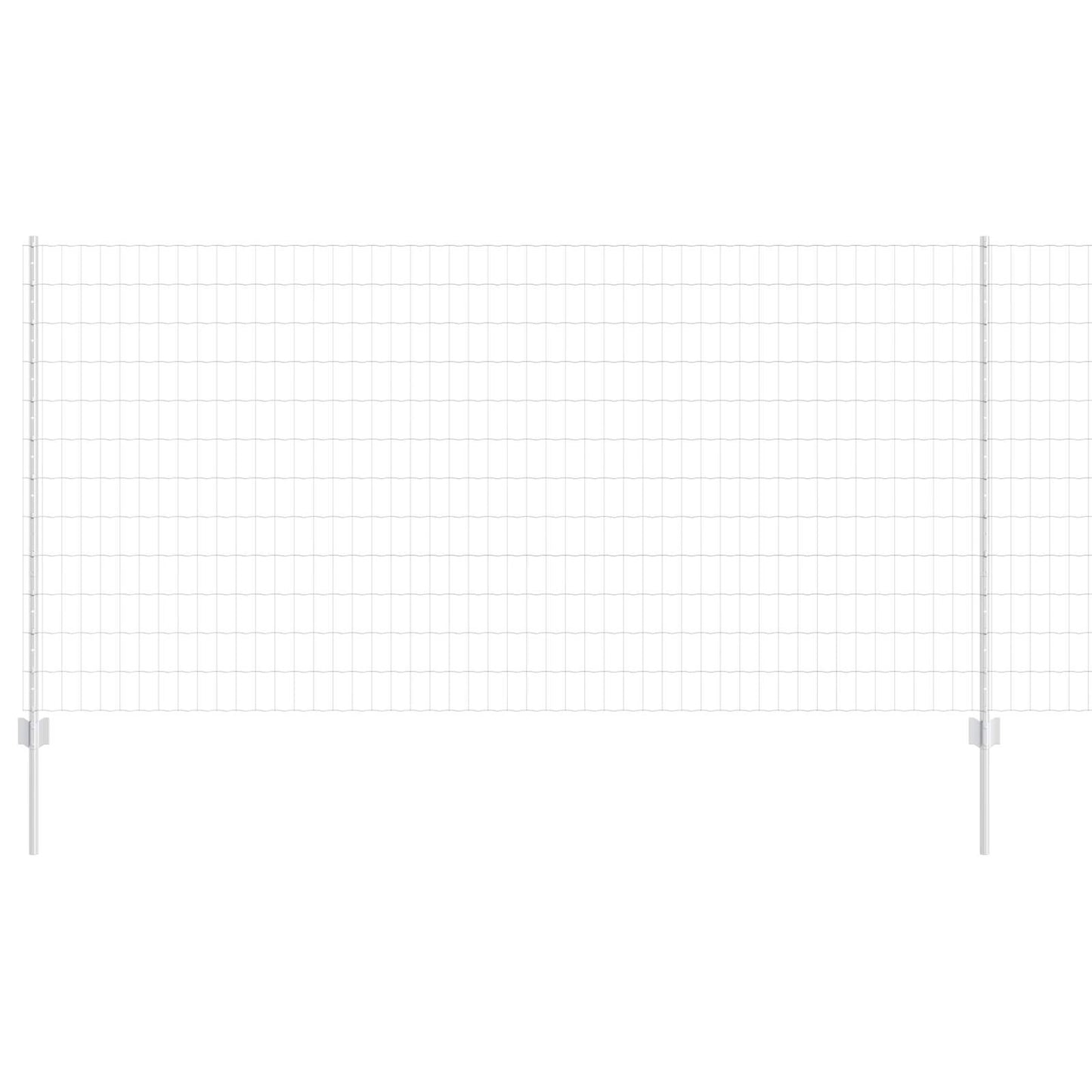 Eurohegn med stolpe 25 x 1,2 m Galvaniseret stål Sølv Mesh