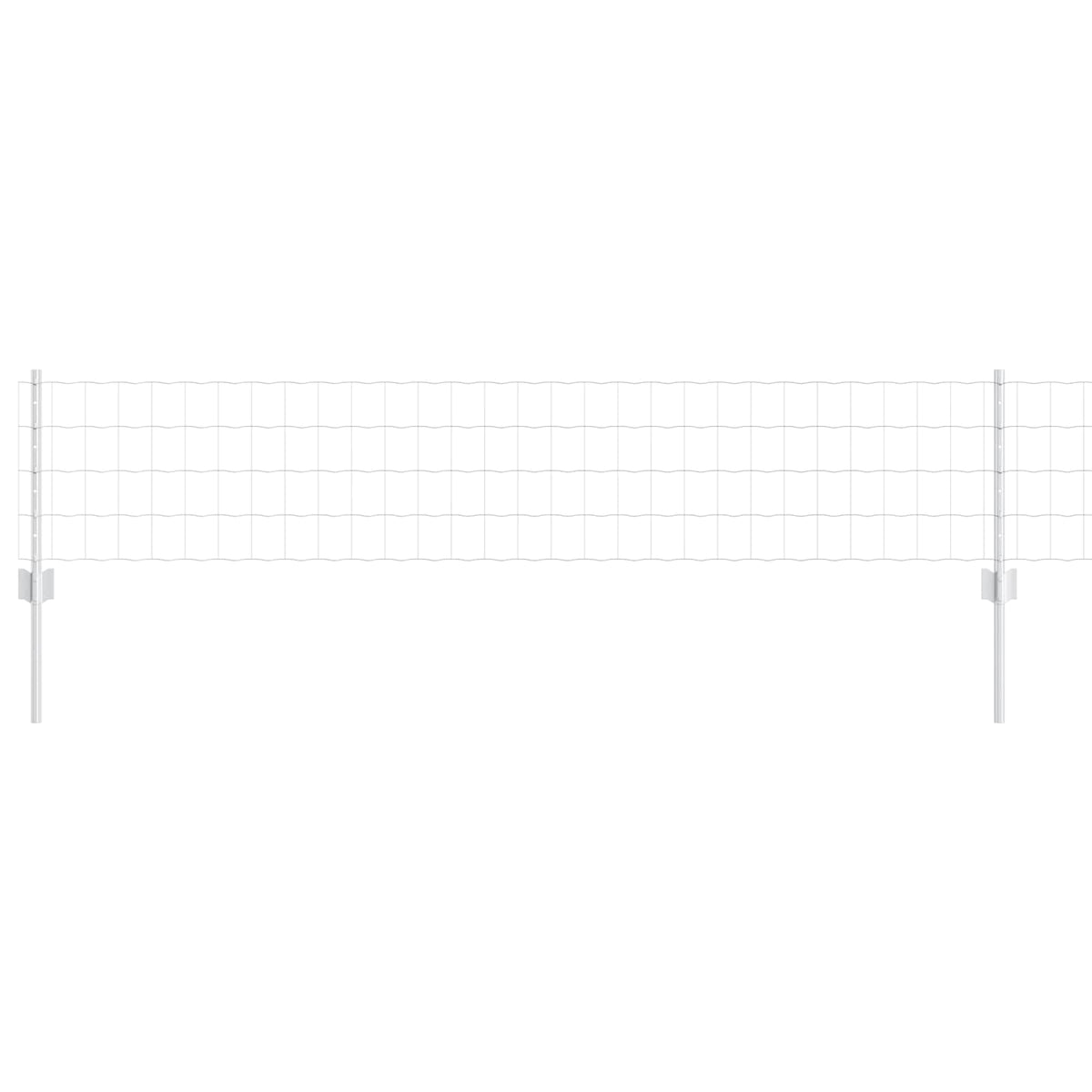 Eurohegn med stolpe 25 x 0,4 m Galvaniseret stål Sølv Mesh