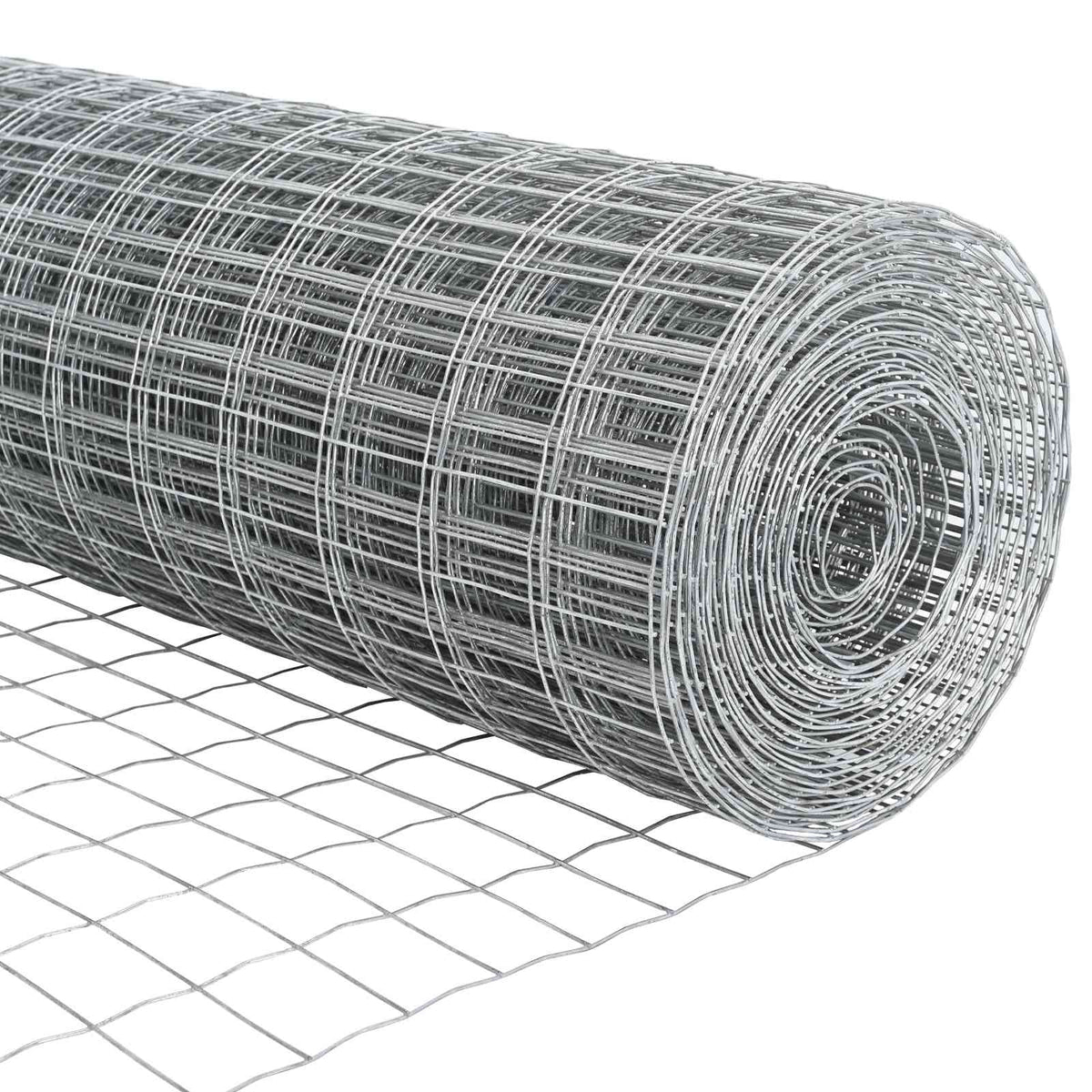Eurohegn med stolpe 25 x 1,2 m Galvaniseret stål Sølv Mesh