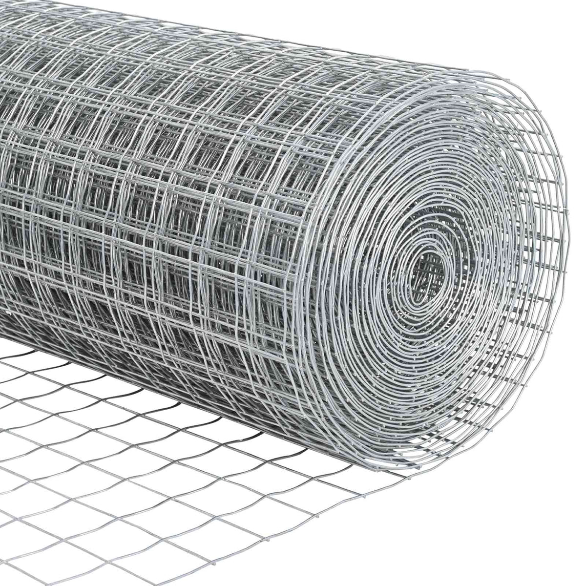 Eurohegn med stolpe 25 x 0,6 m Galvaniseret stål Sølv Mesh