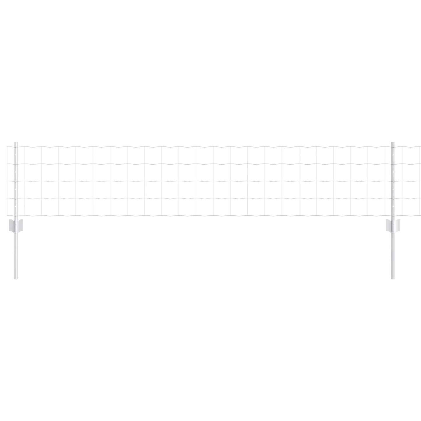 Eurohegn med stolpe 50 x 0,4 m Galvaniseret stål Sølv Mesh