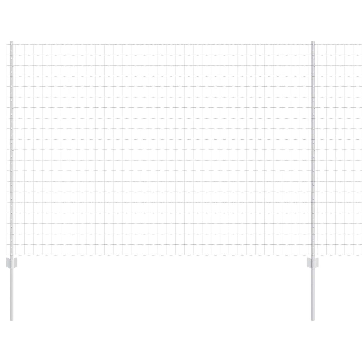 Eurohegn med stolpe 10 x 1,6 m Galvaniseret stål Sølv Mesh