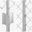 Kæde-link hegn med stolpe 10 x 1 m Galvaniseret stål Sølv Mesh