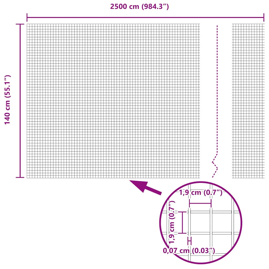 Svejsede trådhegn med stolper 25 x 1,4 m Galvaniseret stål Sølv
