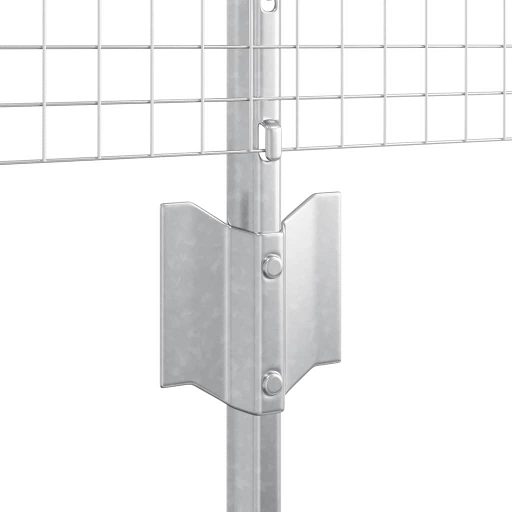 Svejsede trådhegn med stolper 50 x 0,8 m Galvaniseret stål Sølv