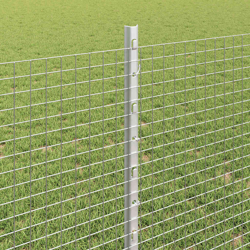 Svejsede trådhegn med stolper 100 x 0,8 m Galvaniseret stål