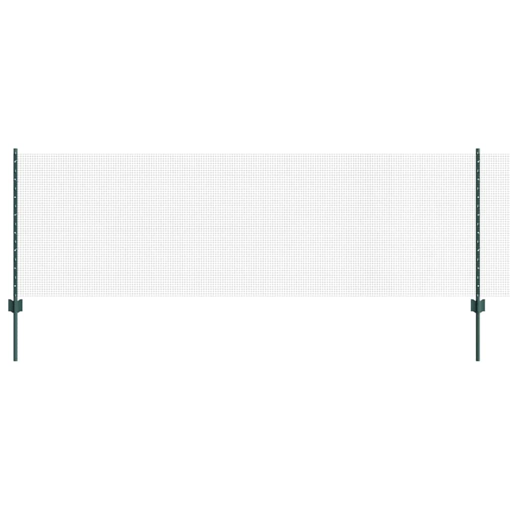 Svejsede trådhegn med stolper 10 x 0,8 m PVC-belagt stål Grøn