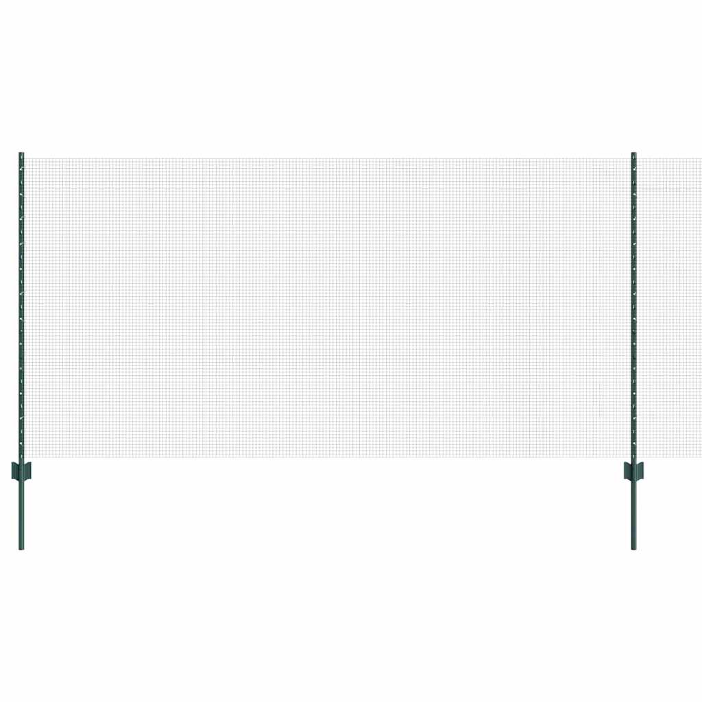 Svejsede trådhegn med stolper 10 x 1,2 m PVC-belagt stål Grøn