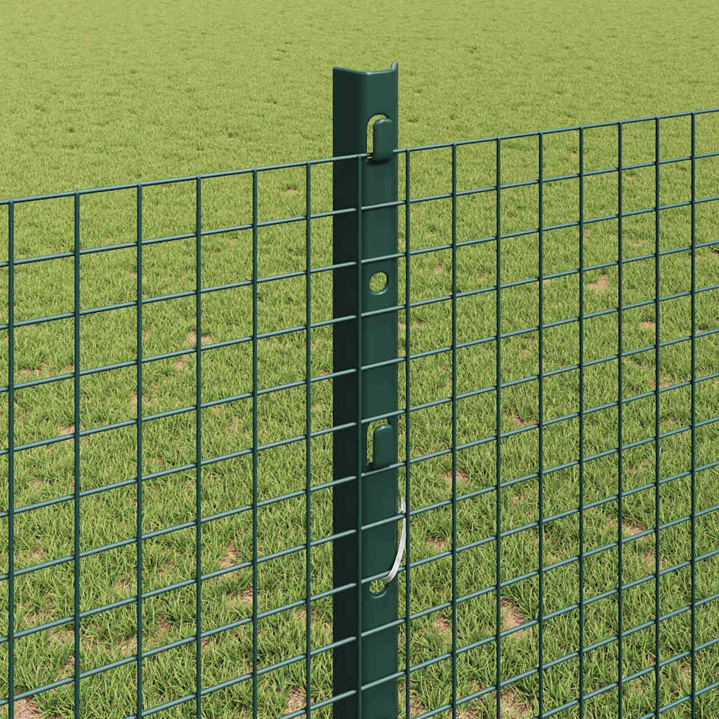 Svejsede trådhegn med stolper 10 x 1,2 m PVC-belagt stål Grøn