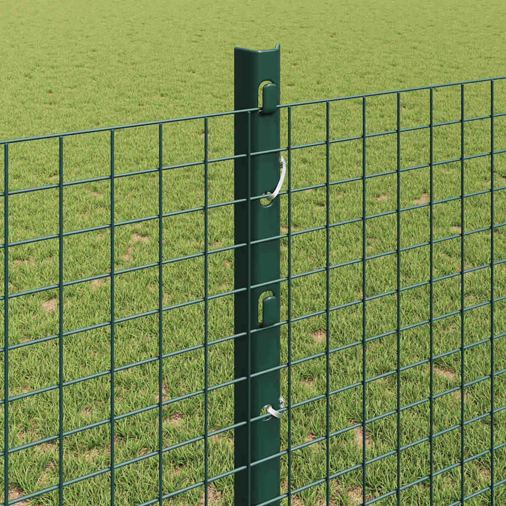 Svejsede trådhegn med stolper 10 x 1,2 m PVC-belagt stål Grøn