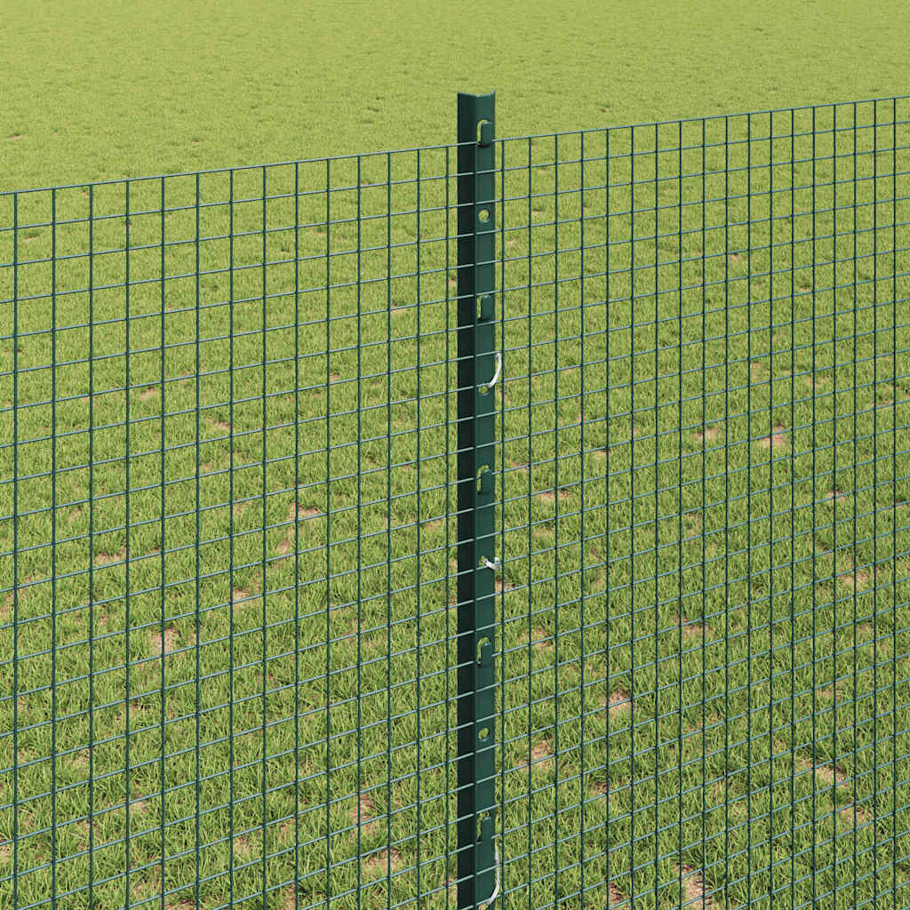 Svejsede trådhegn med stolper 10 x 1,4 m PVC-belagt stål Grøn