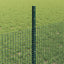 Svejsede trådhegn med stolper 50 x 0,5 m PVC-belagt stål Grøn